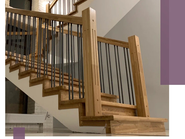 Реставрация деревянных и металлических лестниц в Мысках