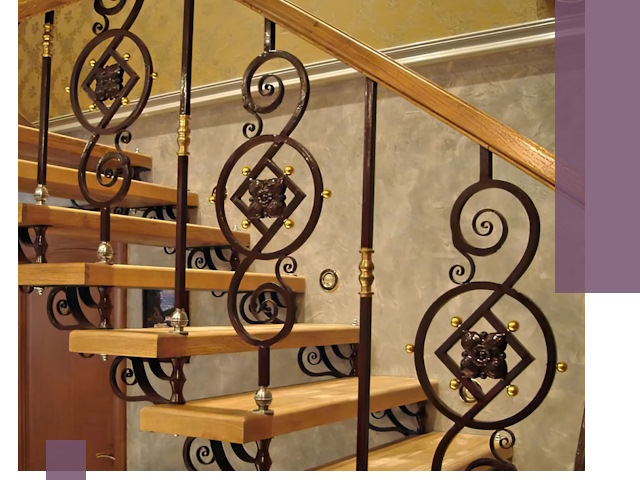 Изготовление кованых лестниц под ключ в Мысках