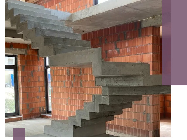 Изготовление бетонных лестниц под ключ в Мысках