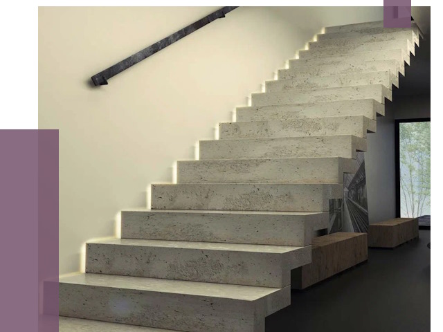 Облицовка бетонных лестниц в Мысках от 4564 руб/м2