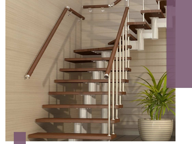 Изготовление модульных лестниц под ключ в Мысках