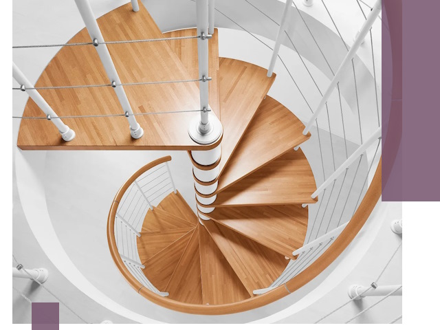 Изготовление винтовых лестниц под ключ в Мысках