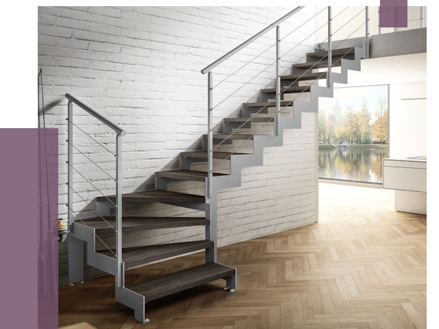 Г-образные лестницы под ключ в Мысках от 36768 руб. | ПРОЛЁТ-Мси