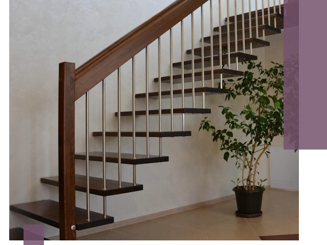 Лестницы на больцах под ключ в Мысках – изготовление и монтаж