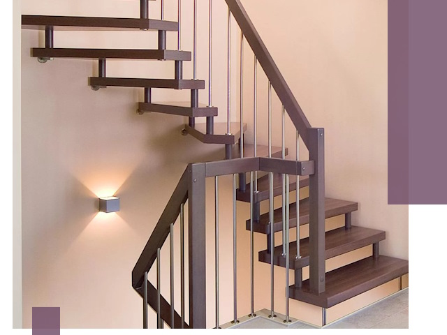 Изготовление лестниц на больцах в Мысках под ключ