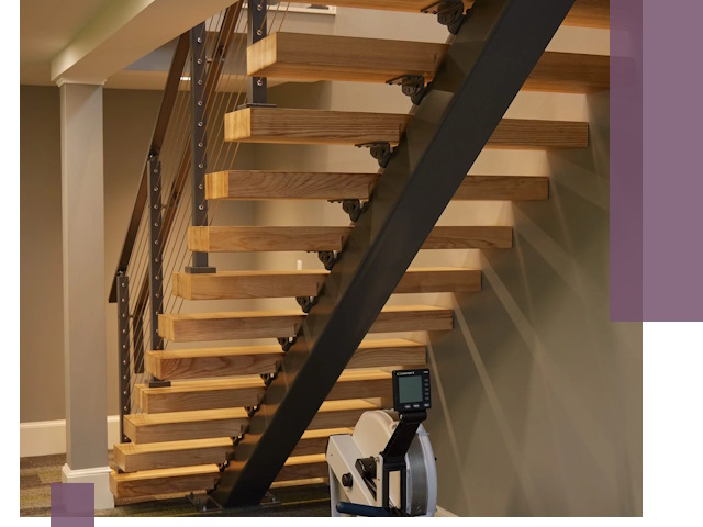 Лестницы на монокосоурах под ключ в Мысках - изготовление и монтаж