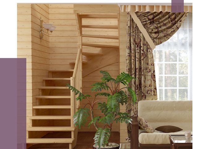 Лестницы для дачи в Мысках от 75312 руб.  | ПРОЛЁТ-Мси