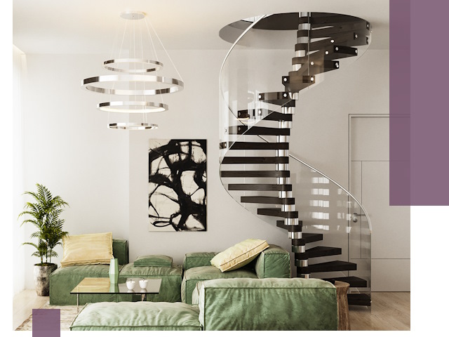 Лестницы для двухуровневой квартиры в Мысках — изготовление и монтаж