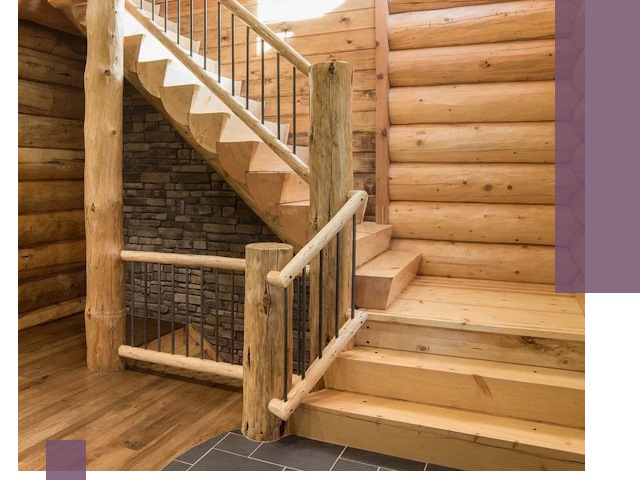 Лестницы в баню под заказ и профессиональный монтаж в Мысках