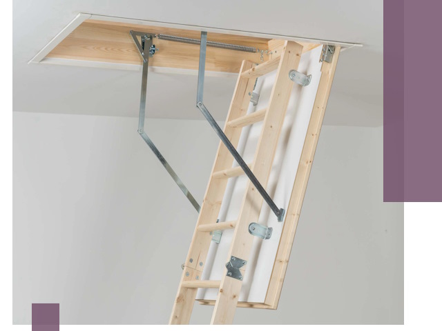 Установка чердачной лестницы под ключ в Мысках