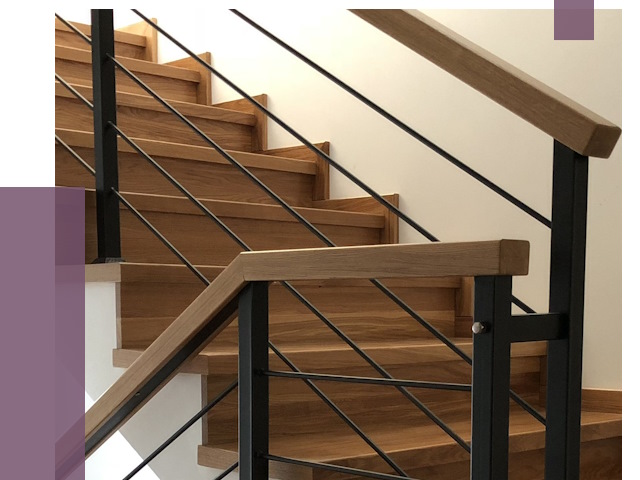 Обшивка металлической лестницы деревом в Мысках от 4311 руб. 