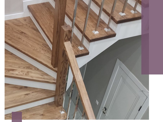 Обшивка металлических лестниц под ключ в Мысках