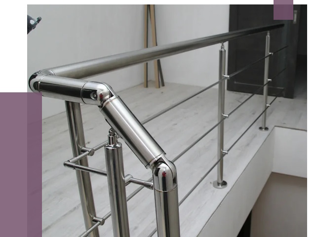 Перила из нержавеющей стали в Мысках от 8926 руб. под ключ | ПРОЛЁТ-Мси