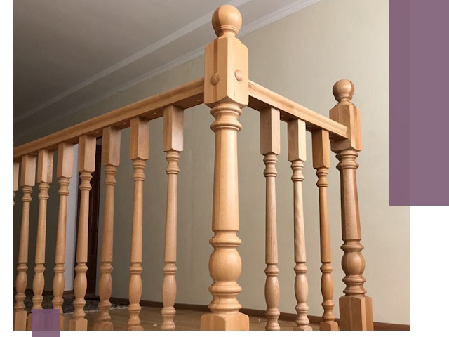 Деревянные перила на заказ в Мысках: монтаж и изготовление