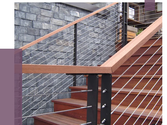 Тросовые перила под ключ в Мысках от 7709 руб.