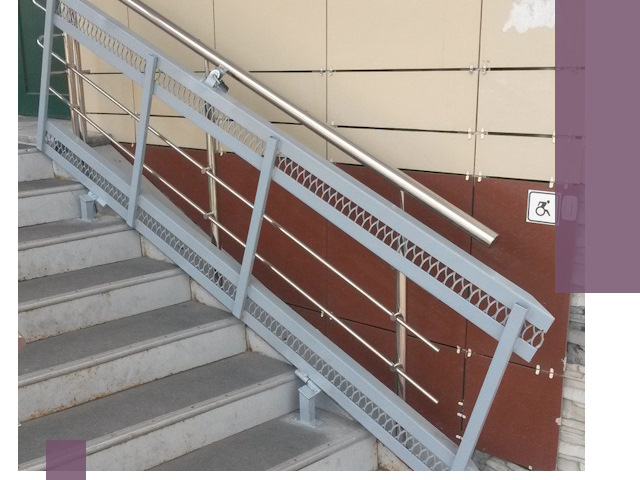 Изготовление откидных пандусов под ключ в Мысках