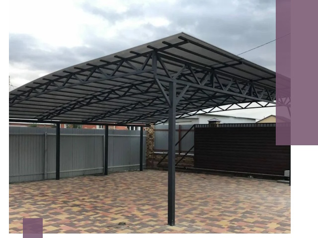 Недорогие навесы под ключ в Мысках — изготовление и монтаж