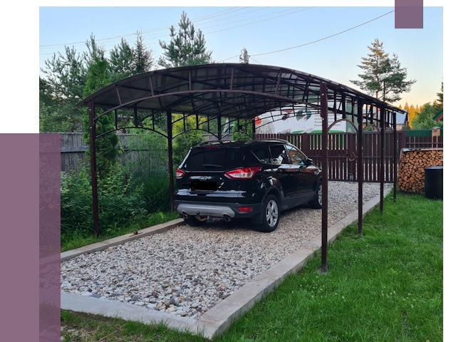 Навесы для автомобиля в Мысках от 13034 руб.  | ПРОЛЁТ-Мси