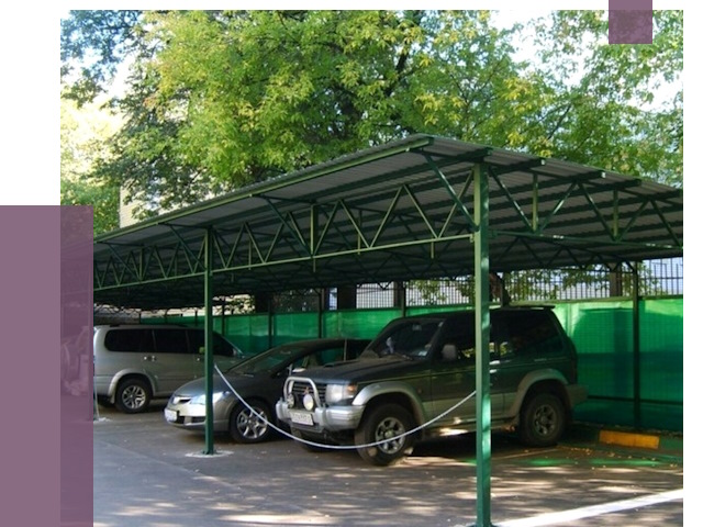 Навесы для парковки в Мысках от 79623 руб. заказать | ПРОЛЁТ-Мси