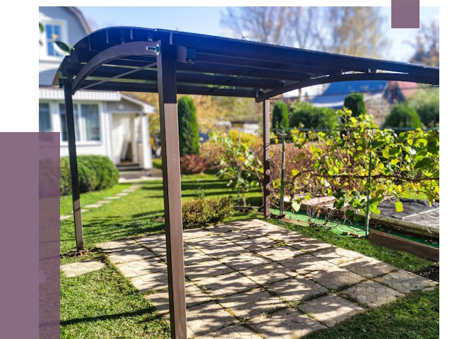 Навесы для дачи в Мысках от 12628 руб. под ключ — ПРОЛЁТ-Мси