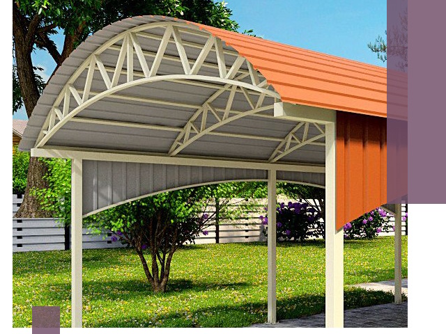 Навесы из профнастила под ключ в Мысках — установка и монтаж