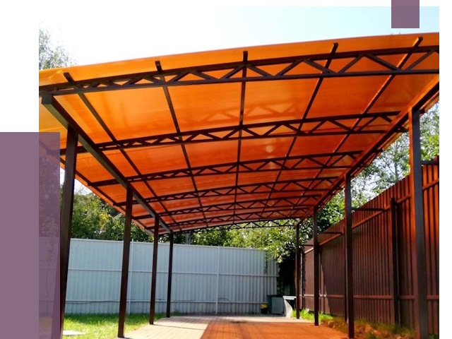 Односкатные навесы под ключ в Мысках от 13034 руб. 