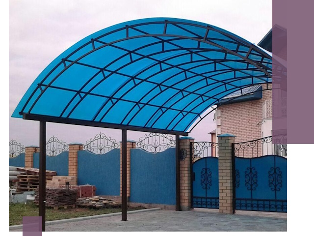 Арочные навесы под ключ в Мысках — изготовление и монтаж