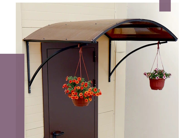 Козырьки над входом в Мысках от 14707 руб.  | ПРОЛЁТ-Мси