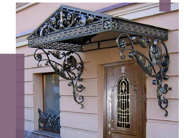 Кованые козырьки в Мысках под ключ от 12628 руб. — ПРОЛЁТ
