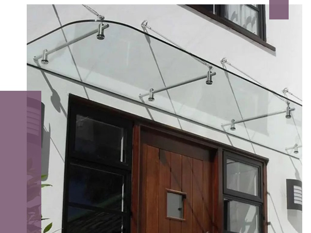 Стеклянные козырьки в Мысках от 18765 руб. | ПРОЛЁТ-Мси