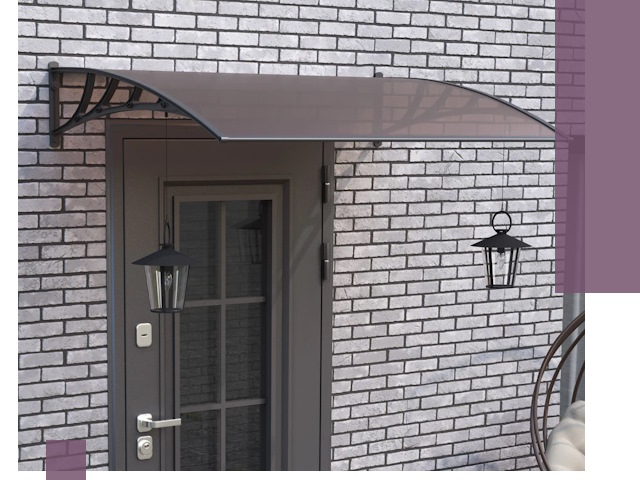 Недорогие козырьки и навесы под ключ в Мысках