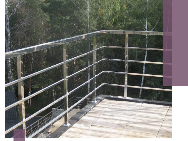 Парапеты из нержавеющей стали в Мысках — изготовление и монтаж