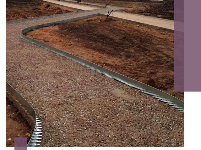 Металлические бордюры под ключ в Мысках — изготовление и монтаж