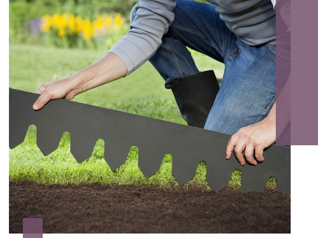 Металлические бордюры для газона в Мысках — изготовление и монтаж