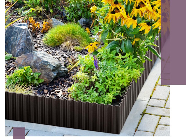 Металлические бордюры для клумб в Мысках — производство и монтаж